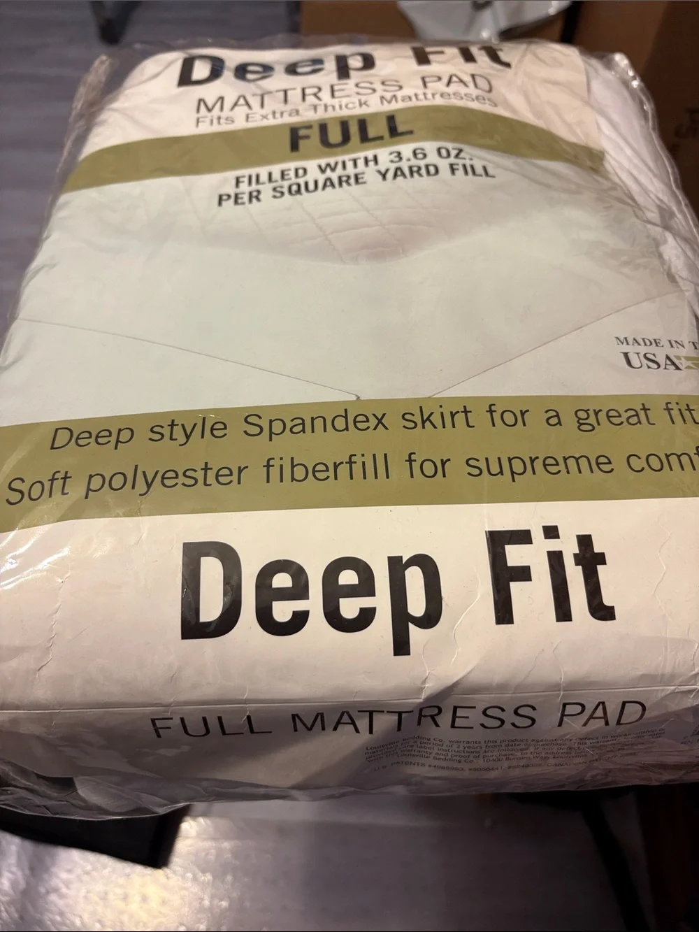 Deep Fit Full Mattress Pad - White